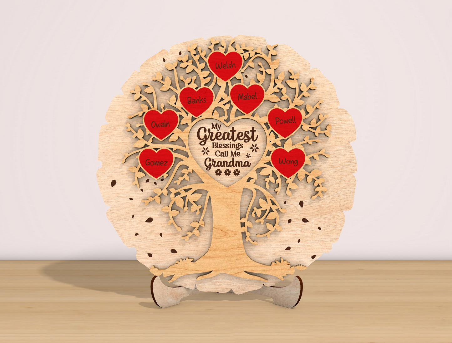 Grandma Family Tree SVG My Greatest Blessings for Glowforge and xTool