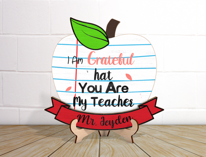 Personalized Teacher Tabletop Sign SVG Bundle Laser Cut File for Glowforge and LightBurn