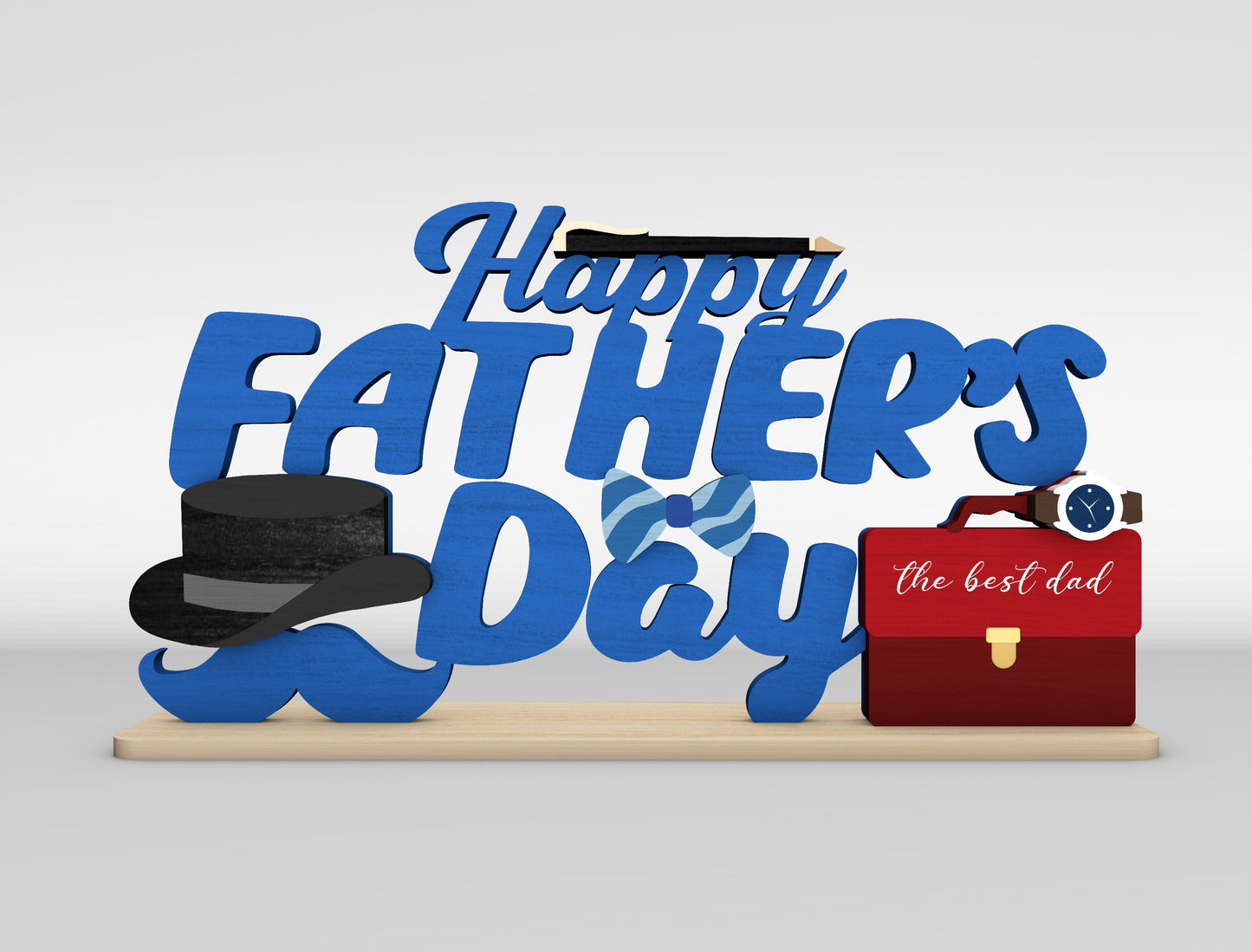Father's Day Table Decor Sign SVG Laser Cut File for Glowforge and xTool
