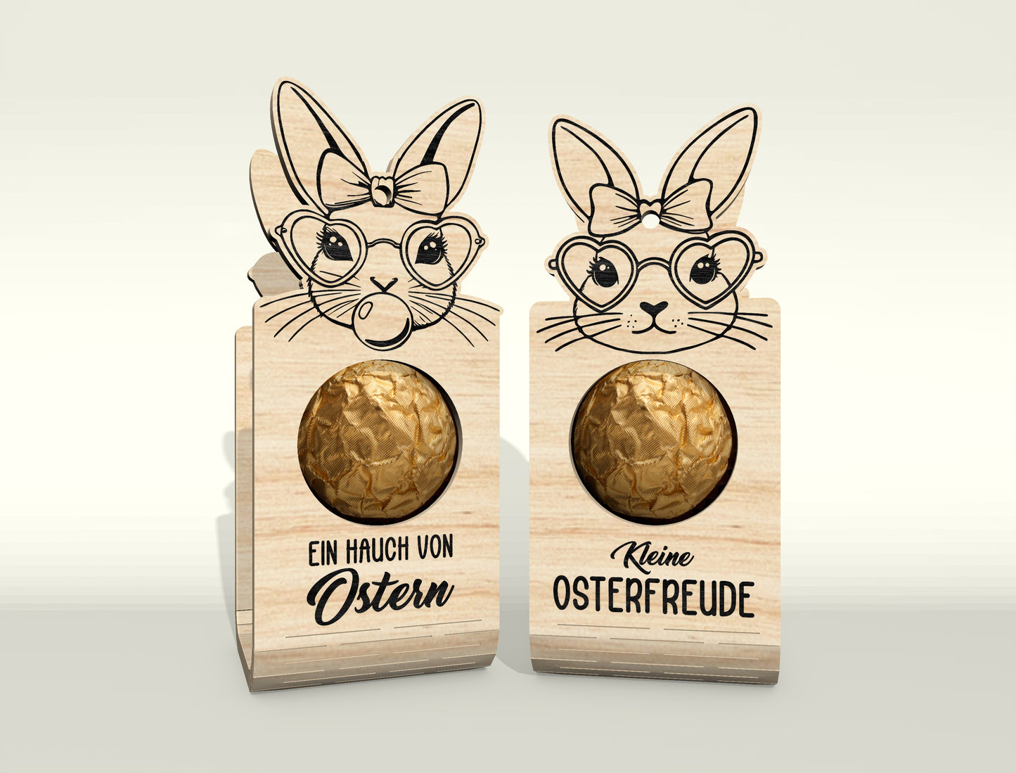 Easter Bunny Chocolate Holder SVG V2 Bundle 25 Designs for LightBurn