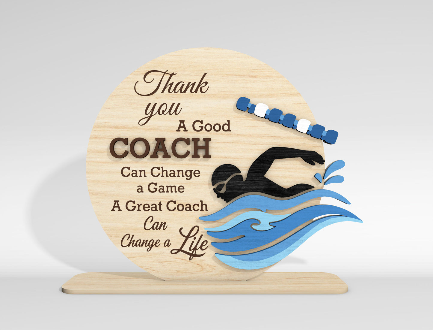 Thank You Coach Sign SVG Bundle for Glowforge and LightBurn