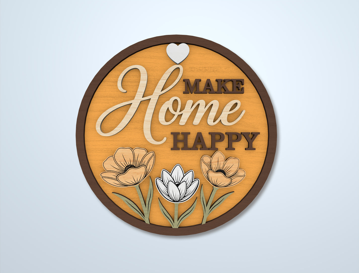 Home Sign SVG Bundle Laser Cut File for LightBurn and Glowforge