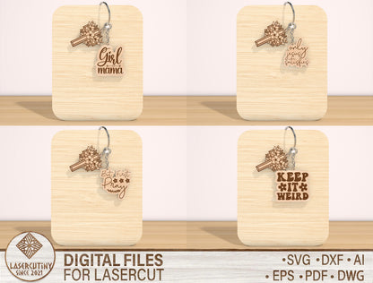 Christian Keychain SVG Bundle Bible Verse 24 Designs for LightBurn