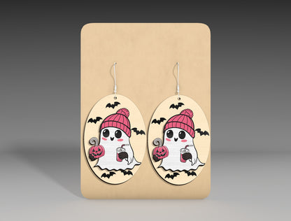Halloween Pumpkin Ghost Earrings SVG Bundle 6 Designs for Glowforge xTool LightBurn