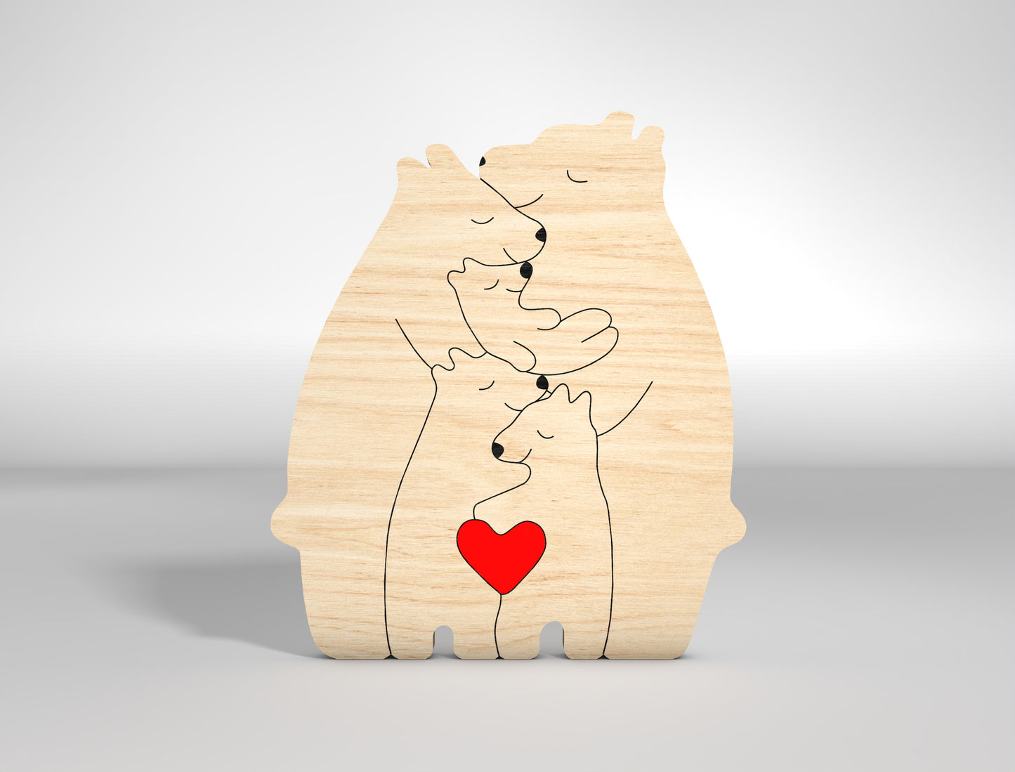 Personalized Animal Family Puzzle SVG for Glowforge and xTool