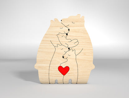 Personalized Animal Family Puzzle SVG for Glowforge and xTool