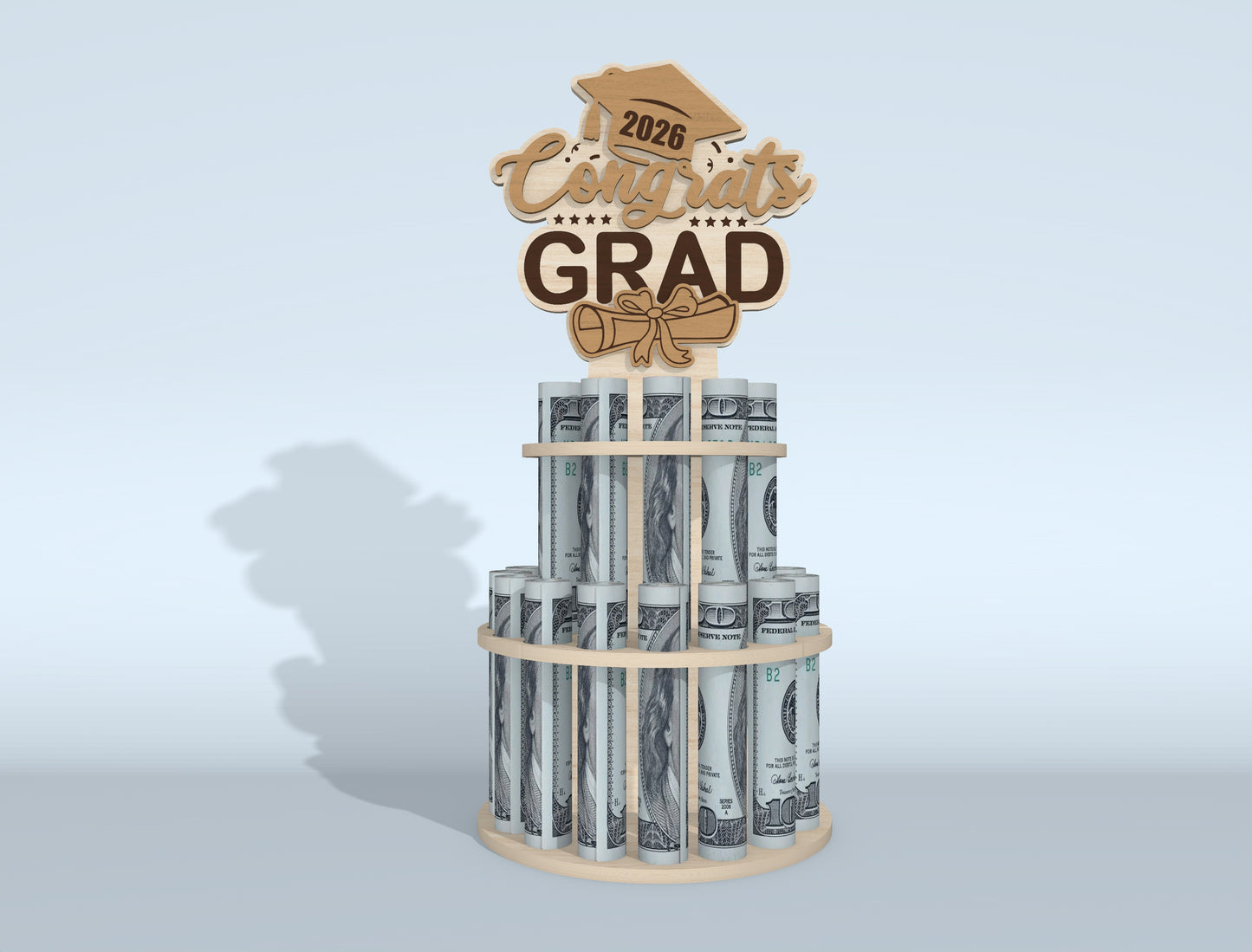 Graduation Money Cake SVG Bundle Laser Cut File for Glowforge and LightBurn