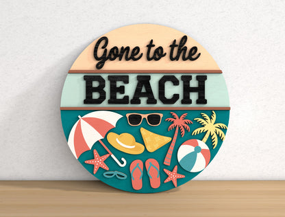 Beach Theme Sign SVG Bundle with 8 Summer Door Hanger Designs