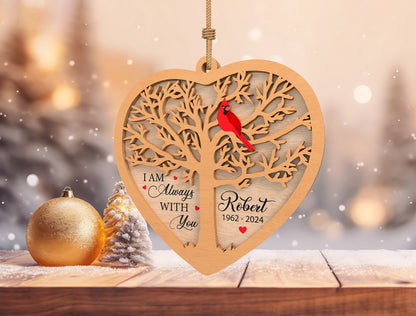 Cardinal Memorial Heart SVG for Glowforge and LightBurn