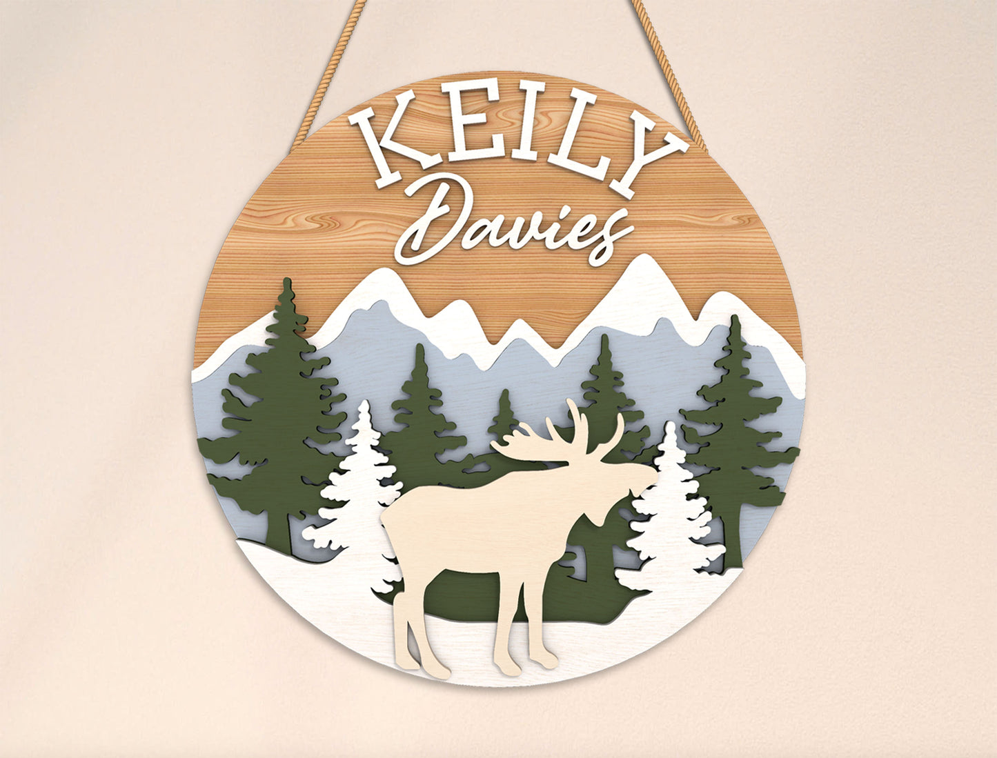 Personalized Forest Animal Name Sign SVG Bundle for xTool and Glowforge