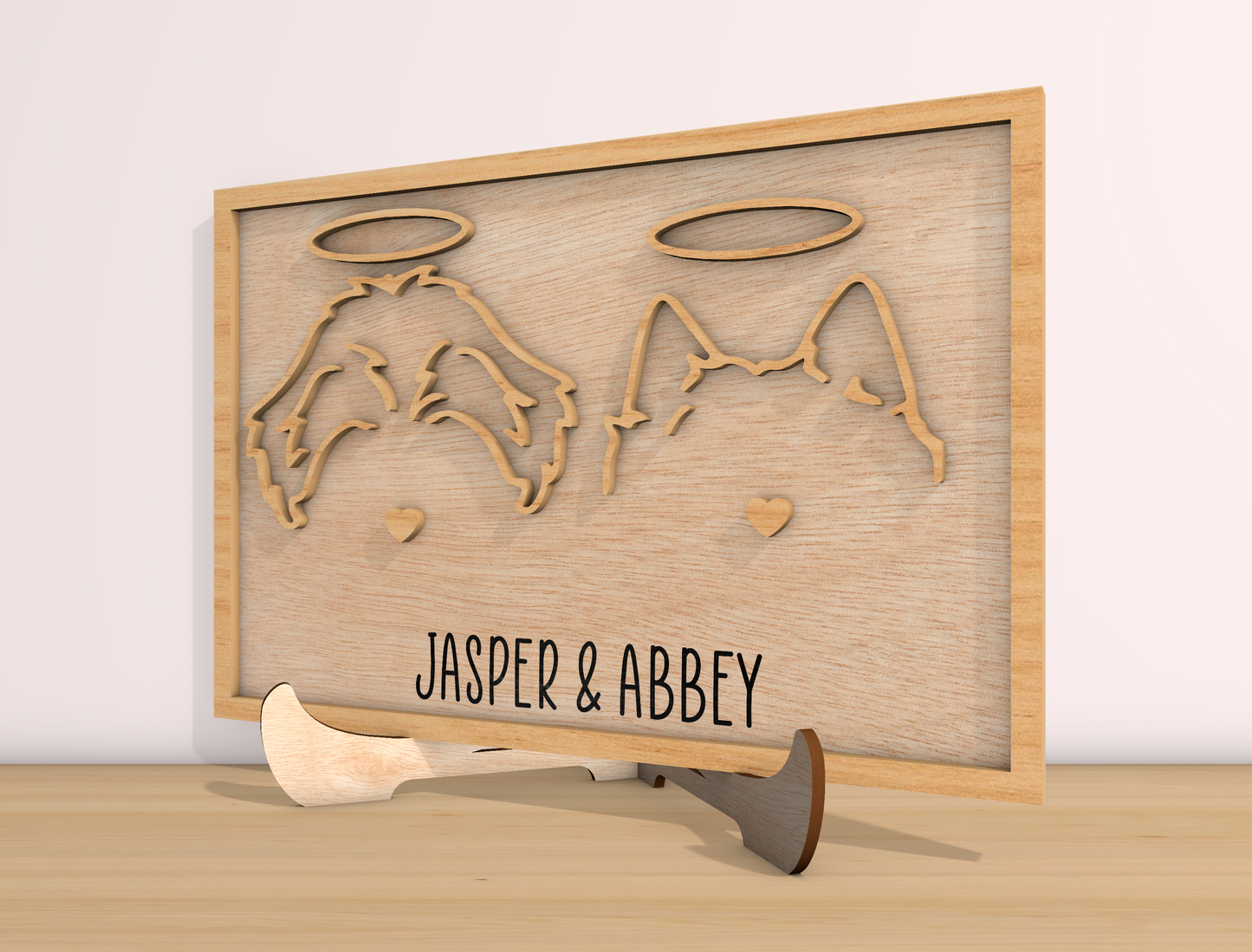 Dog Memorial Halo Sign SVG Laser Cut File for LightBurn