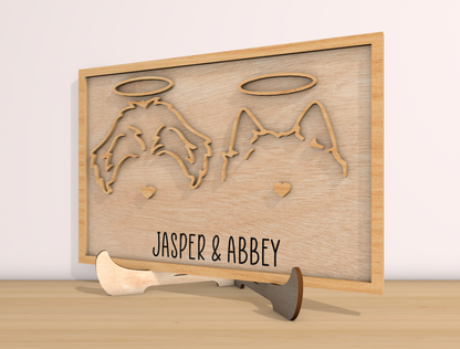 Dog Memorial Halo Sign SVG Laser Cut File for LightBurn