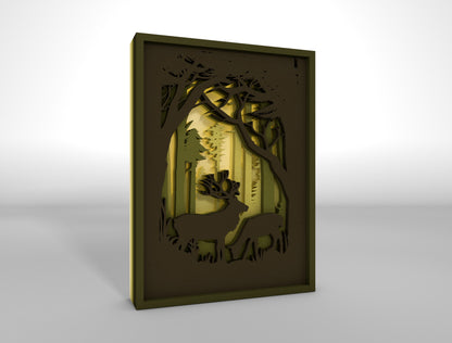Forest Wall Hanging SVG Multilayer for Glowforge and xTool Laser Cut File