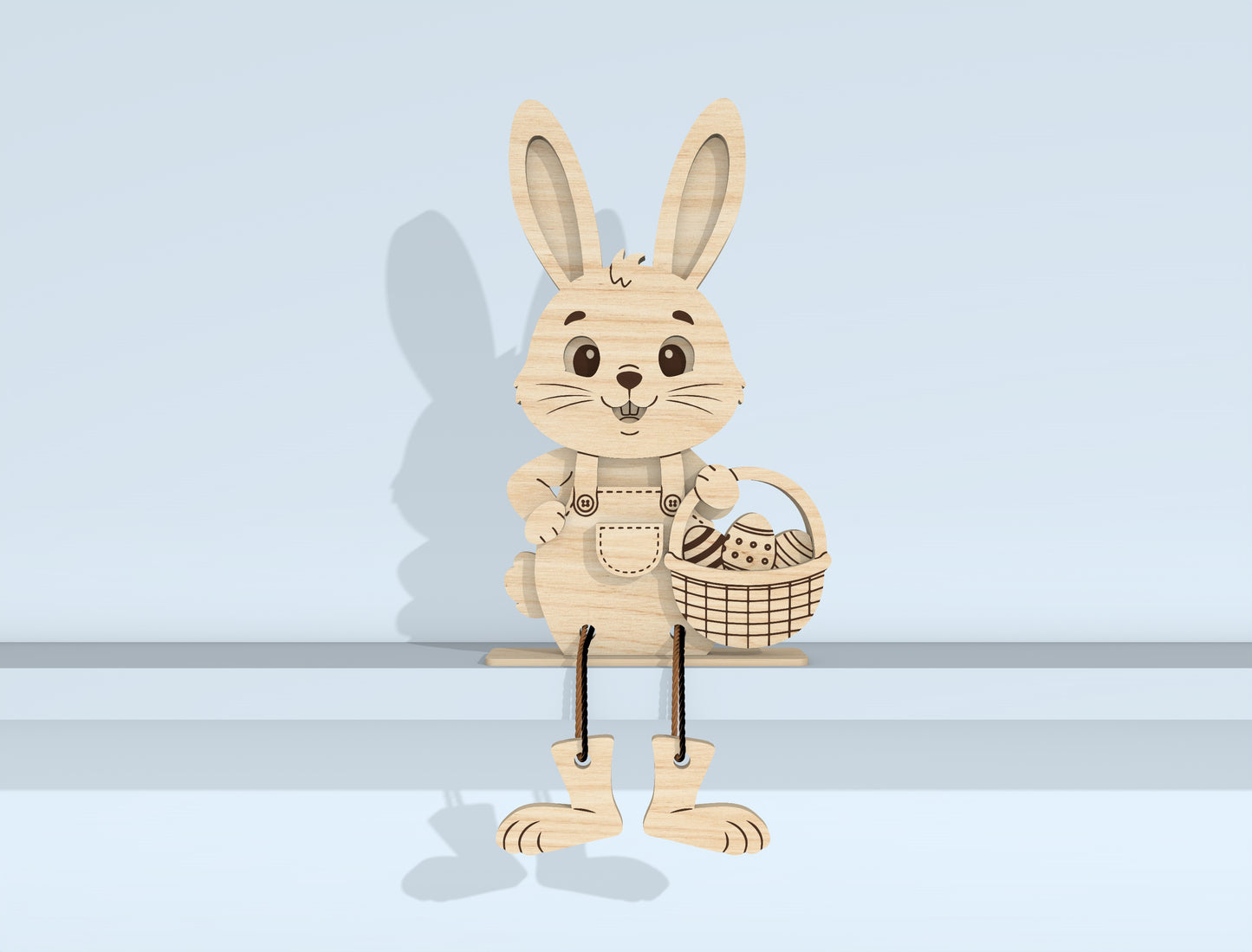 Easter Bunny Shelf Sitters SVG Bundle for LightBurn and Glowforge