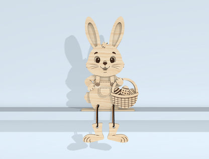 Easter Bunny Shelf Sitters SVG Bundle for LightBurn and Glowforge