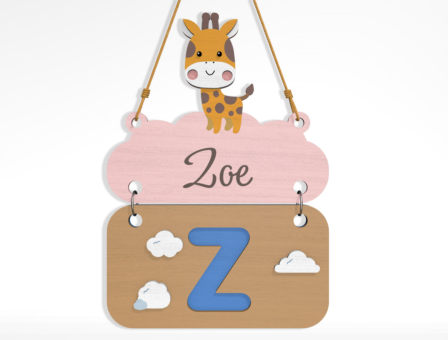 Alphabet Name Sign SVG Bundle File for Glowforge and xTool