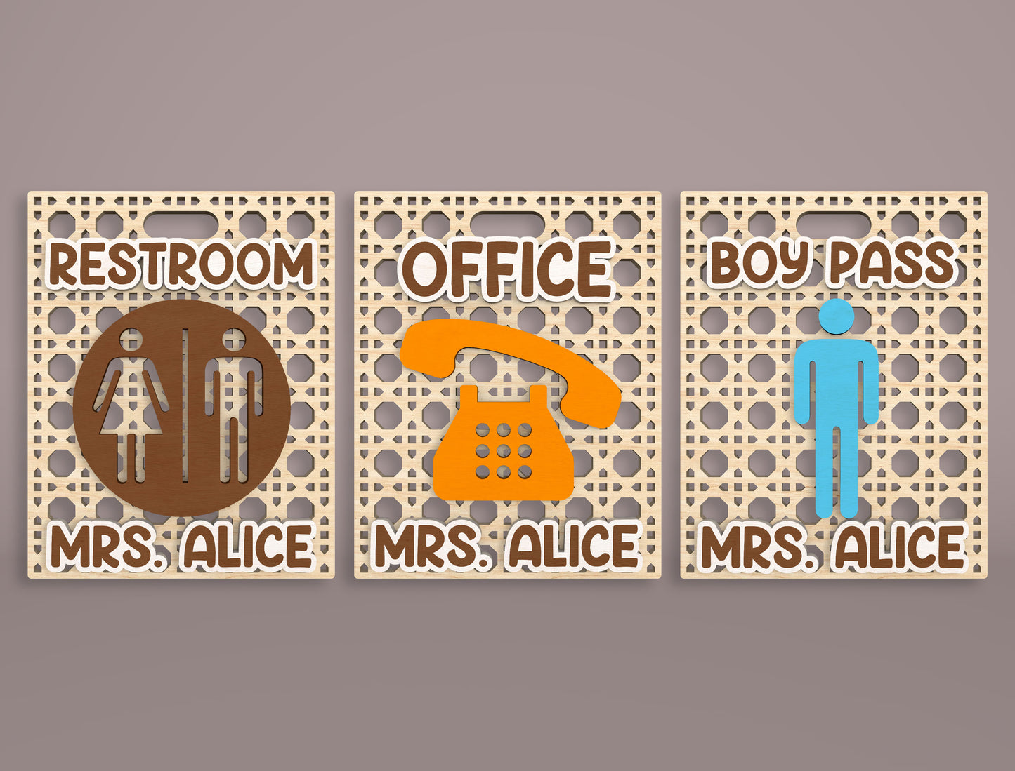 Personalized Hall Pass SVG Bundle  Laser Cut File for Glowforge and LightBurn