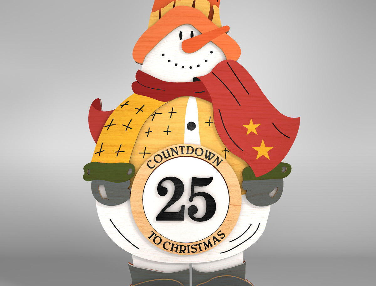 Standing Countdown Snowman SVG 6