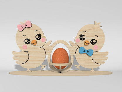 Easter Egg Holder SVG Bundle Bunny Chick 11 Designs for Glowforge and xTool