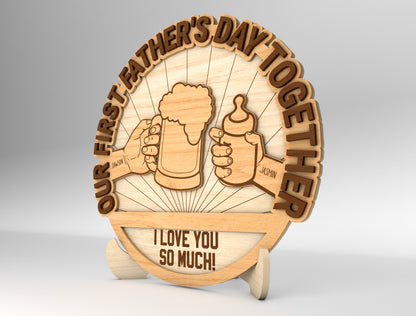 Father's Day Dad Love Sign SVG Laser Cut File for xTool and Glowforge