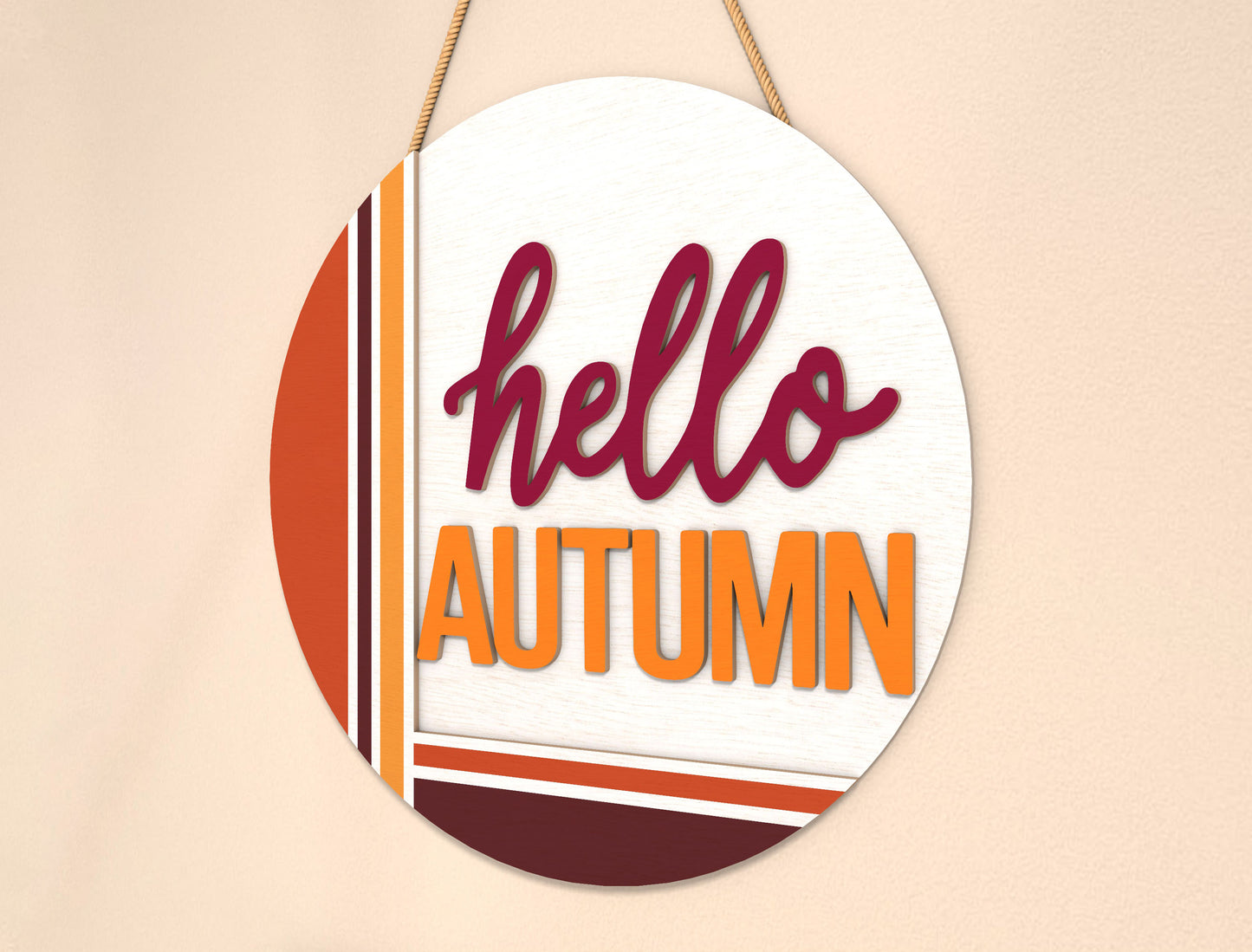 Hello Autumn SVG Set for Glowforge xTool LightBurn | 2 Designs