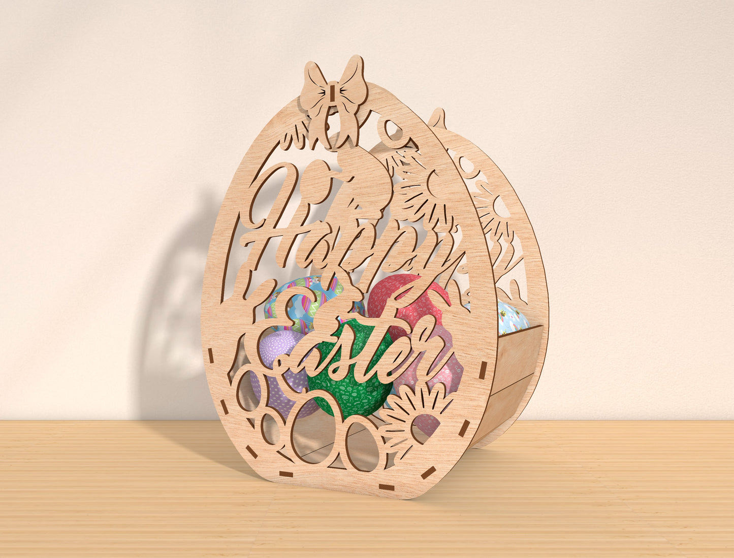 Easter Egg Basket Holder SVG Bundle 9 Bunny Designs for Glowforge and xTool