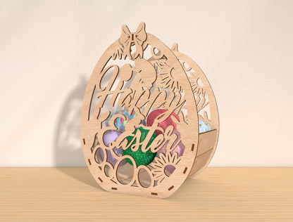 Easter Egg Basket Holder SVG Bundle 9 Bunny Designs for Glowforge and xTool