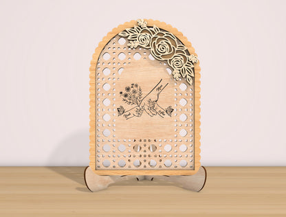 Personalized Mom Floral Arch Sign SVG for Glowforge and LightBurn