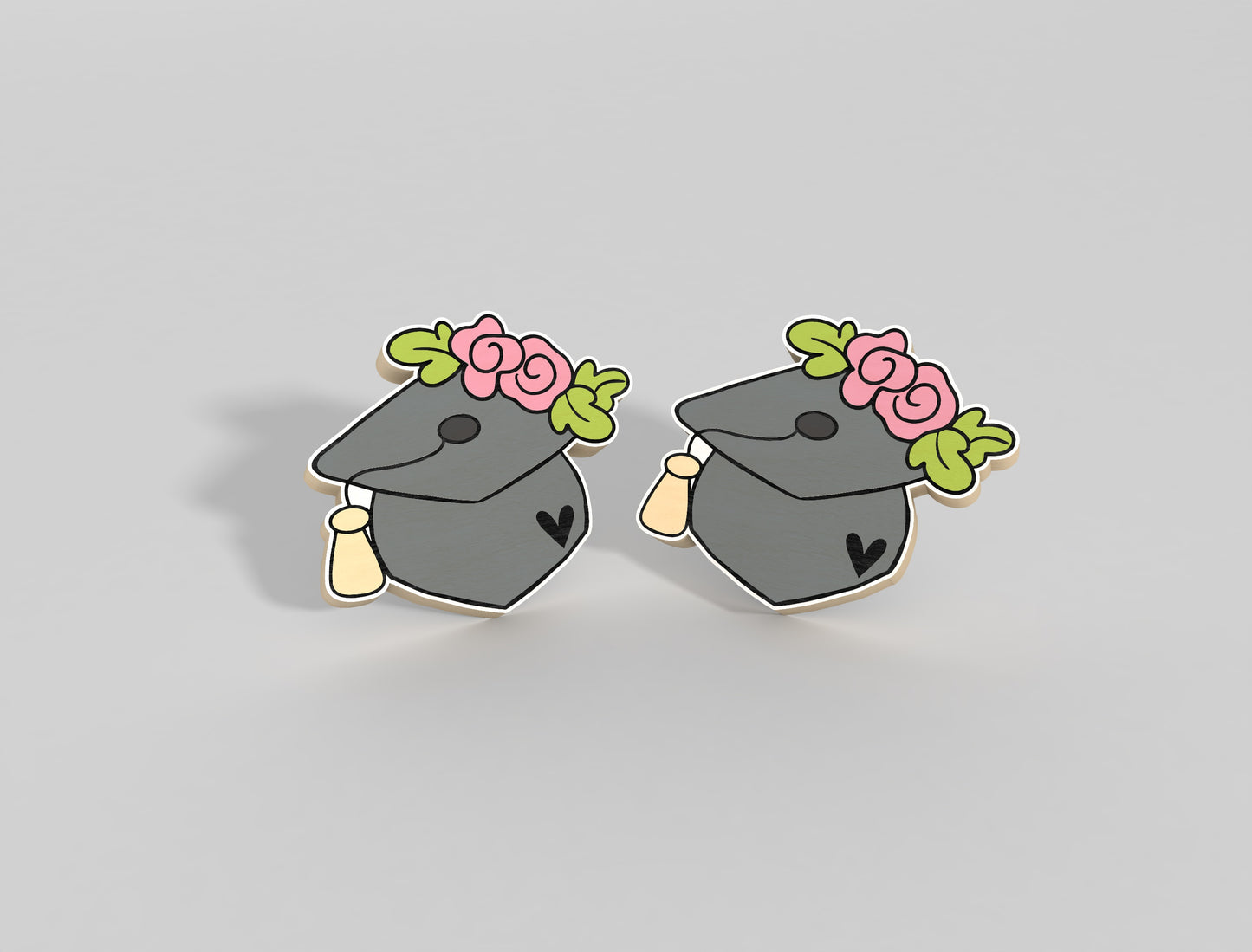 Graduation Stud Earrings SVG Bundle for xTool and LightBurn