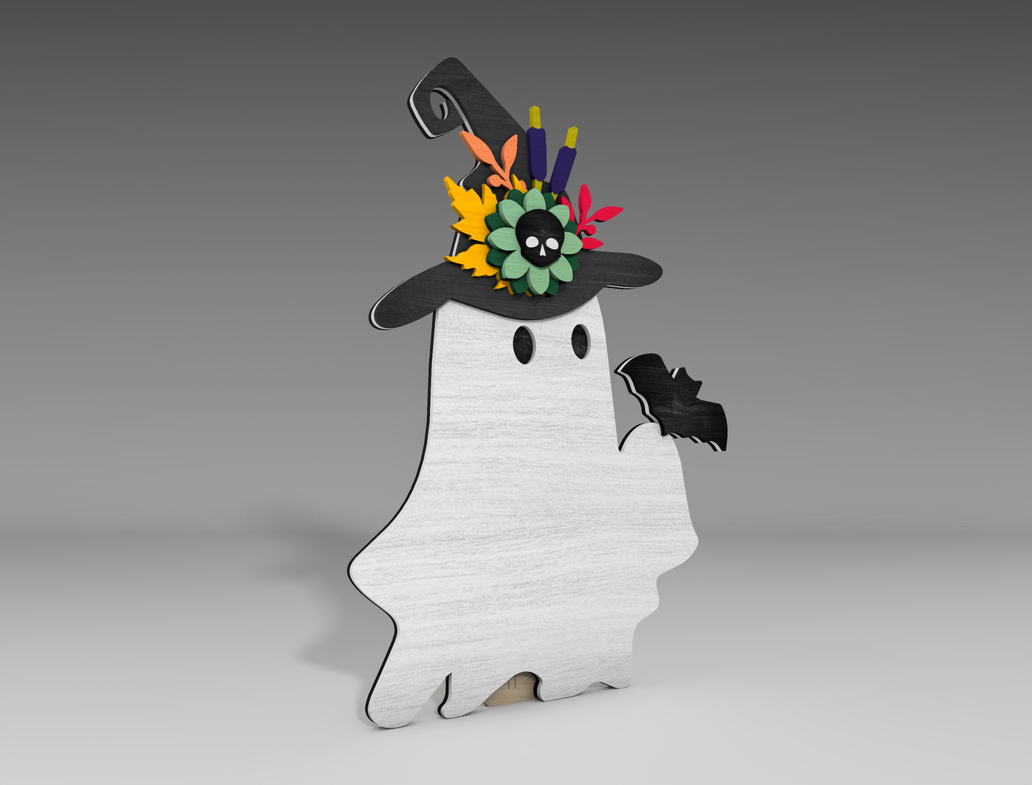 Halloween Ghost Standing Decor SVG Bundle for Glowforge xTool LightBurn