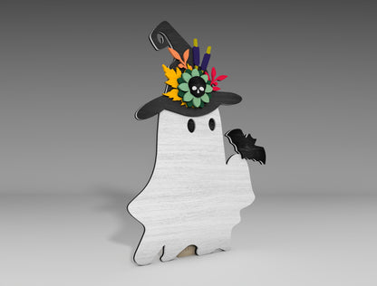 Halloween Ghost Standing Decor SVG Bundle for Glowforge xTool LightBurn