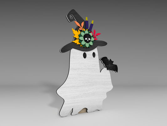 Halloween Ghost Standing Decor SVG Bundle for Glowforge xTool LightBurn
