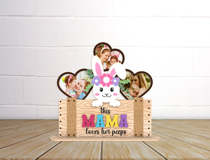 Easter Bunny Photo Frame Laser Cut File Bundle | Mama & Grandma Keepsake Decor | Spring Family Display | Glowforge, xTool, LightBurn, etc.