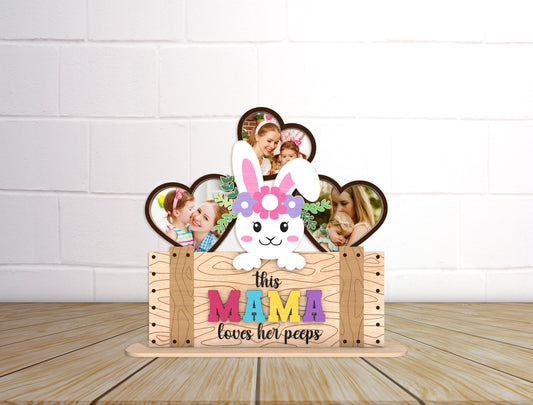Easter Bunny Photo Frame Laser Cut File Bundle | Mama & Grandma Keepsake Decor | Spring Family Display | Glowforge, xTool, LightBurn, etc.