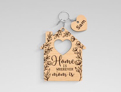 Mother's Day Keychain SVG Bundle Laser Cut File for Glowforge and xTool