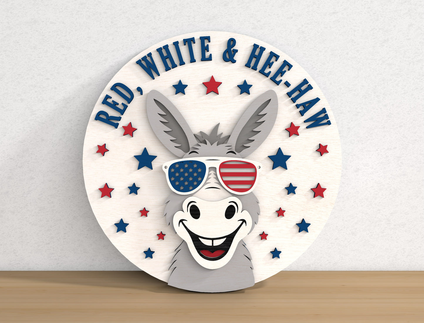 Patriotic Animal Door Hanger SVG Bundle for Glowforge