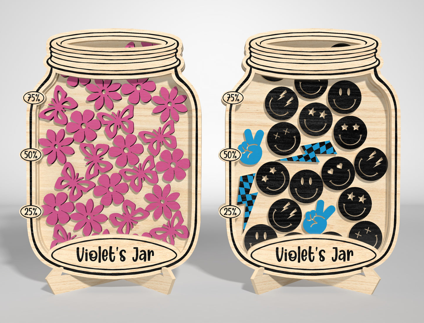 Magnetic Reward Jar SVG Laser Cut File for xTool and LightBurn