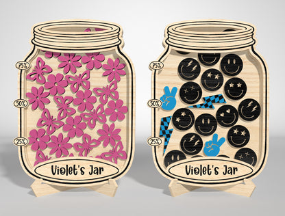 Magnetic Reward Jar SVG Laser Cut File for xTool and LightBurn
