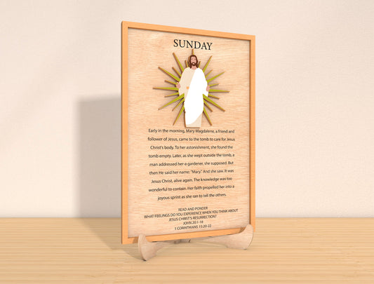 Holy Week Christian SVG Bundle Laser Cut File | 3 Easter Faith Designs | Tabletop Wooden Decor | Glowforge, xTool, LightBurn, etc.