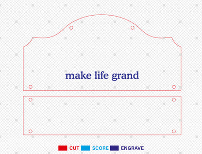 Grandkids Birth Stats Hanging Sign SVG for LightBurn and Glowforge