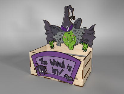 Candy Corn Trick or Treat Box SVG for xTool Glowforge LightBurn | Halloween Candy Holder
