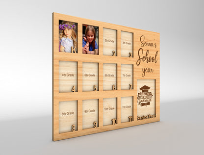 Personalized School Year Photo Frame SVG for xTool and Glowforge