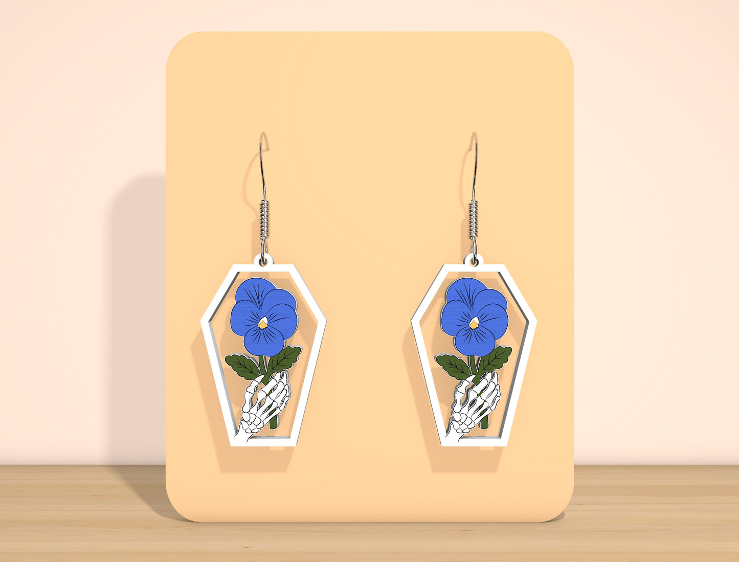 Skeleton Floral Earrings SVG Bundle for Glowforge xTool LightBurn 12 Designs
