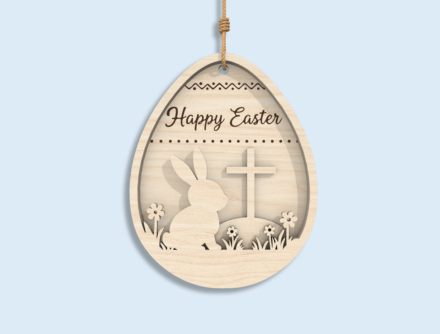 Christian Easter Egg Ornament SVG Bundle for LightBurn and Glowforge