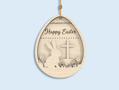 Christian Easter Egg Ornament SVG Bundle for LightBurn and Glowforge