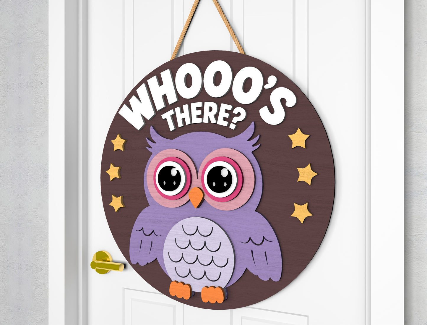 2 Owl Halloween Door Sign SVG Welcome Laser Cut Bundle for LightBurn