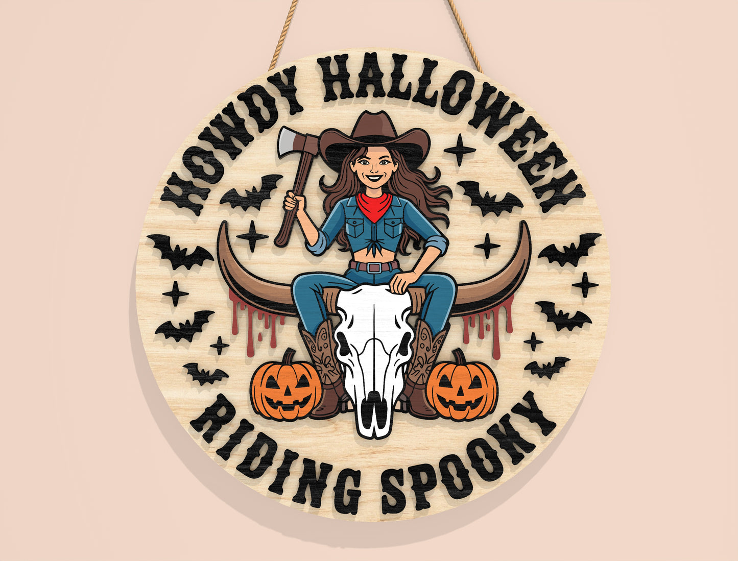 Howdy Halloween SVG Bundle Laser Cut File | 6 Western Halloween Designs | Funny Cowboy Decor | Glowforge, xTool, LightBurn, etc.