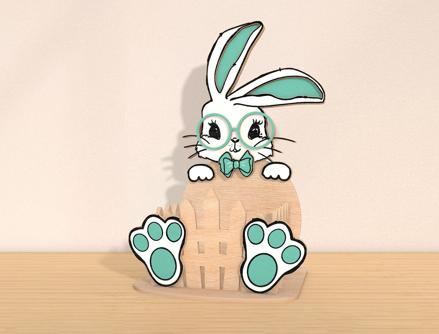 Bunny Basket Holder SVG Bundle Cute Rabbit Candy Easter for Glowforge