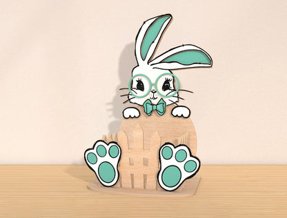 Bunny Basket Holder SVG Bundle Cute Rabbit Candy Easter for Glowforge