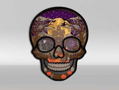 Halloween Haunted House Multilayer SVG Bundle 12 Designs for xTool Glowforge LightBurn